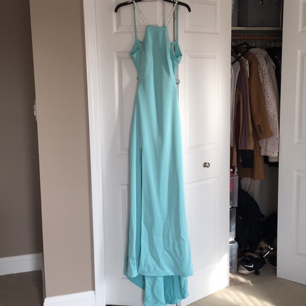 Aqua prom dress